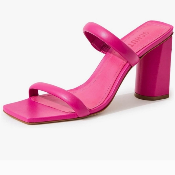 SCHUTZ Shoes - SCHUTZ Ully Nappa Leather Sandals in Hot Pink